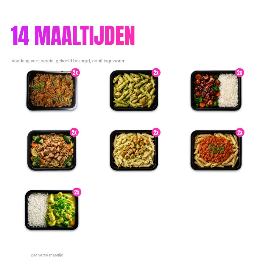 2 Weken Variatiepakket: alle 14 verse maaltijden