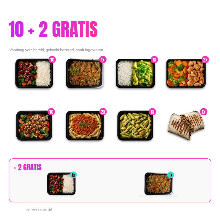 Lichter Kickstart 10 + 2 gratis: alle 12 lichte verse maaltijden