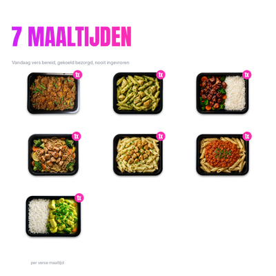 7 Dagen Weekpakket: alle 7 verse maaltijden