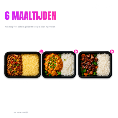 Try Out Kip Rijst Pakket: 6 verse maaltijden